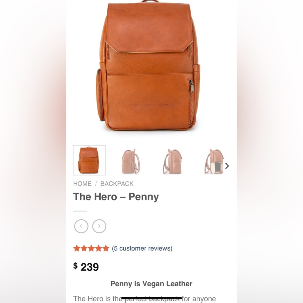 Leather backpack - Picture 6 of 6